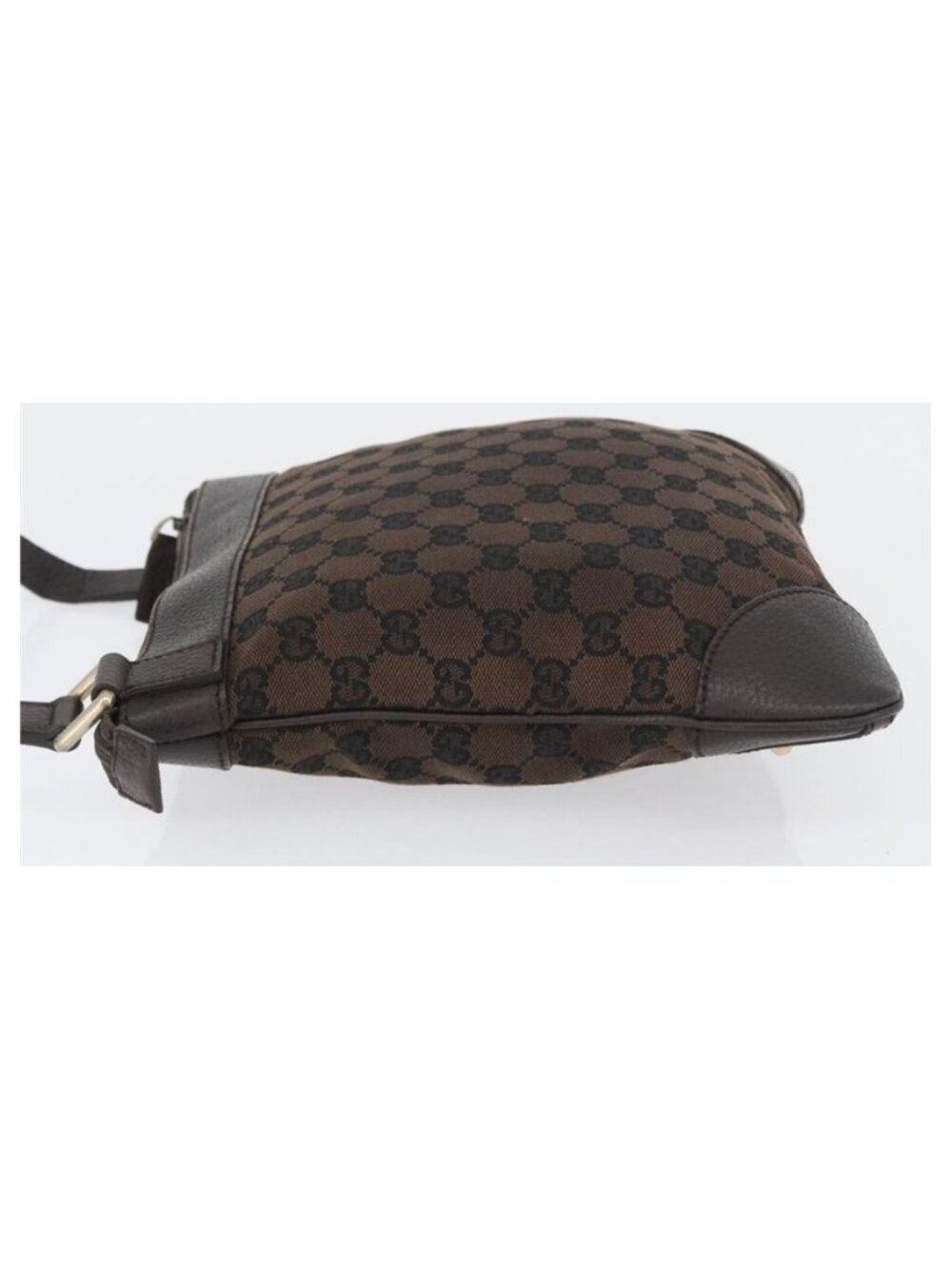 Authentic GUCCI GG Canvas Shoulder Bag Outlet Brown Gold 272396 - Picture 12 of 16